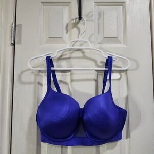 Cacique Boost Balconette Bra Royal Blue Mesh Underwire Padded 38DDD